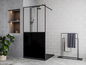 Parete per doccia walk-in 100 x 200 cm Nero opaco Stile atelier - URBANIK