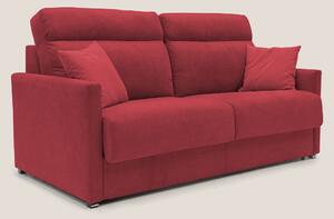 Divano Letto 2 Posti 156x102x97 cm in Tessuto Rosso