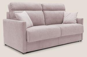 Divano Letto 2 Posti 156x102x97 cm in Tessuto Rosa