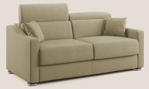 Divano Letto 3 Posti 191x100x98 cm in Tessuto Cammello