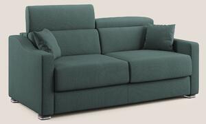 Divano Letto 3 Posti 191x100x98 cm in Tessuto Verde