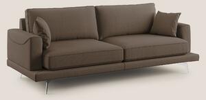 Divano 2 Posti 178x88x93 cm in Tessuto Marrone