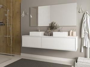 Mobile sotto lavabo sospeso L150 cm Bianco - ISAURE II