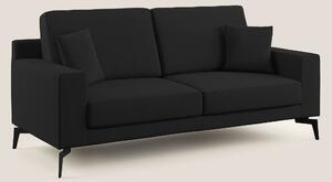 Divano 2 Posti 146x95x91 cm in Tessuto Nero