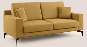Divano 2 Posti 146x95x91 cm in Tessuto Giallo