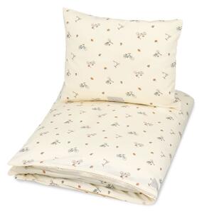 Set copripiumino e federa da bambini giallo chiaro in cotone organico per letto singolo 140x200 cm Bicycles – Cam Cam Copenhagen