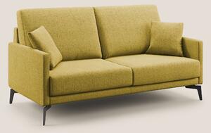 Divano 2 Posti 140x94x90 cm in Tessuto Giallo