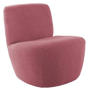 Poltrona rosa in tessuto bouclé Ada - Leitmotiv