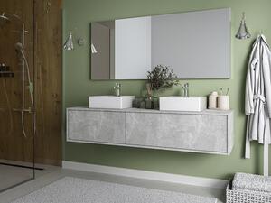 Mobile sotto lavabo sospeso Grigio calcestruzzo 150 cm - ISAURE