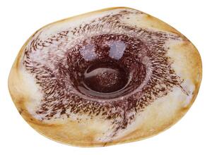 Ciotola Decorativa Ø 40 cm in Vetro Giallo Malva