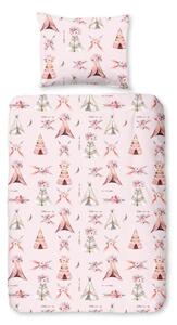 Set copripiumino e federa da bambini rosa in cotone per culla 100x135 cm Boho – Good Morning