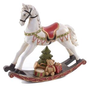 Statuina Cavallo a Dondolo 29,5 cm in Resina