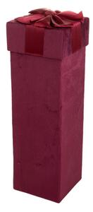 Scatola Porta Bottiglia 10,5x35 cm con Fiocco in Carta Rosso
