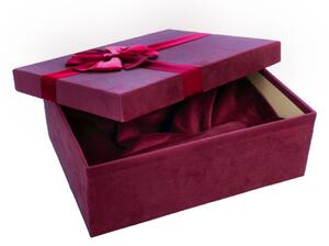 Scatola Porta 2 Bottiglie 32,5 cm in Carta Rosso