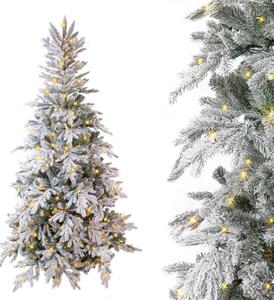 Albero di Natale Artificiale Innevato 260 cm con Led Abete Verde