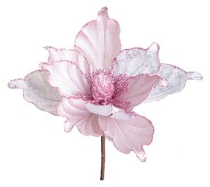 Set 24 Rami Artificiali Magnolia 22 cm in Sintetico Rosa