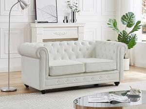 Divano 2 posti in Similpelle Bianco - CHESTERFIELD