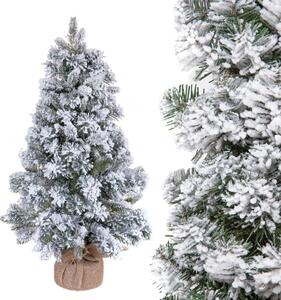 Mini Albero di Natale Decorativo con Glitter 19 cm Abete Verde