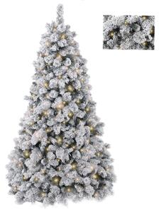 Albero di Natale Artificiale Innevato 213 cm 500 Led Abete Verde