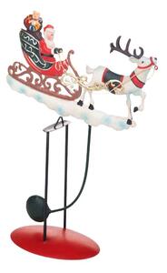 Statuina Babbo Natale con Slitta 32 cm in Metallo