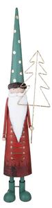 Statuina Babbo Natale con Alberto Led 94 cm in Metallo