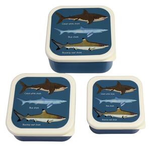 Portapranzo per bambini blu scuro 3 pz Sharks – Rex London