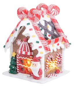 Villaggio Natalizio Casetta Natalizia con Luci 14,5 cm in Resina e Vetro
