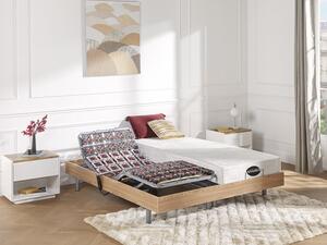 Rete relax 2x65 sospensioni in legno decorative quercia naturale di YSMÉE - 2 x 80 x 200 cm - motori OKIN