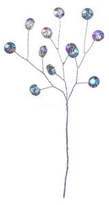 Set 12 Rametti Decorativi Strass 21 cm in Metallo e Plastica