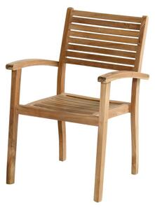 Sedia da esterno di colore naturale in legno massiccio Sunderland – Hartman