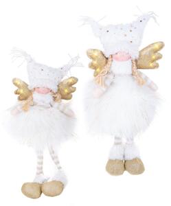 Set 2 Statuine Angeli 45 cm in Tessuto e Plastica