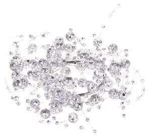 Set 12 Giro Candela con Perline Ø 6 cm in Plastica