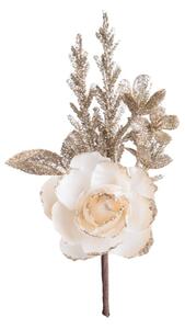 Set 36 Rami Artificiali Rosellina 16 cm in Sintetico Bianco