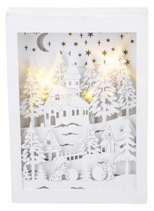 Villaggio Natalizio Innevato 24 cm in Legno