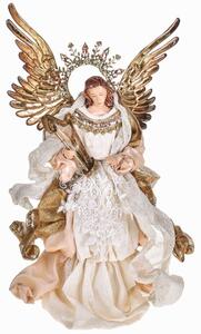 Statuina Angelo con Arpa 36 cm in Resina