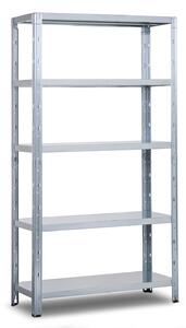 Scaffale in Metallo ad Incastro 5 Ripiani 120x50xh188 cm Crosser Zincato