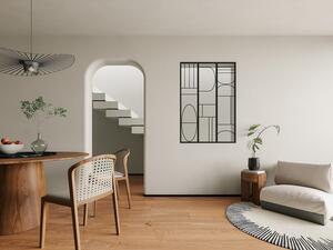 Vetrata atelier stile art déco - 90x130 cm (L x H) - Alluminio termolaccato - Nero - COUBARTA
