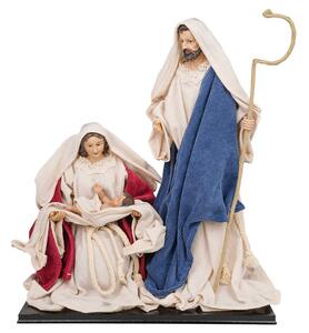 Natività Giuseppe Maria e Gesù Bambino H33 cm in Resina