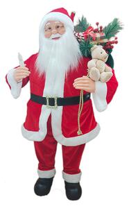 Pupazzo Babbo Natale H60 cm con Movimento Luci e Suoni Rosso