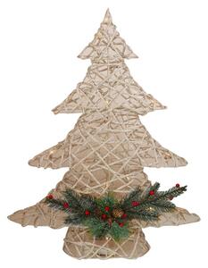 Mini Albero di Natale Decorativo H60 cm con Luce LED Bianco Caldo