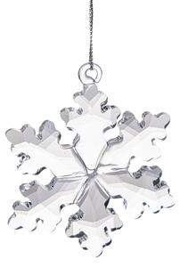 Set 4 Cristalli Fiocchi di Neve Decorativi 6,5 cm in Vetro