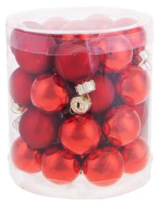 Set 192 Palle di Natale da Appendere Ø 2,5 cm in Vetro Rosso