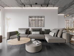Vetrata stile industriale 150 x 105 cm (L x H) in alluminio termolaccato nero - BAYVIEW