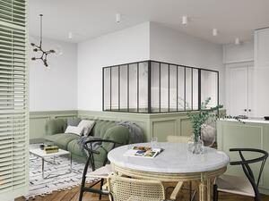 Vetrata angolare L180 x L150 x H105 in Alluminio termolaccato Stile atelier Nero - BAYVIEW