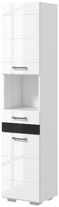 Mobile a Colonna per Bagno 37x32,5x170 cm in MDF Bianco