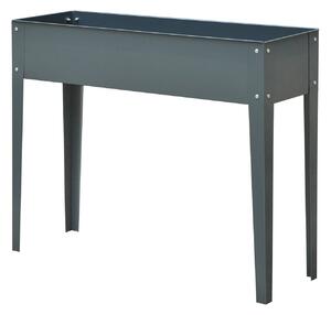 Fioriera da Giardino 100x30x80 cm in Metallo Grigio