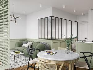 Vetrata angolare L210 x L120 x H130 in Alluminio termolaccato Stile atelier Nero - BAYVIEW