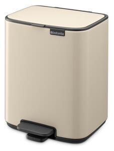 Cestino per la spazzatura beige in acciaio con pedale 7 l Bo – Brabantia