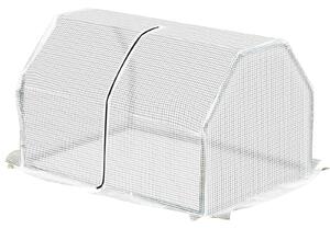 Mini Serra da Giardino e Balcone 99x71x60 cm in Plastica PE e Acciaio con Chiusura a Zip