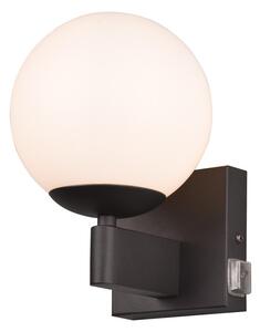 Lampada da parete nera opaca ø 14 cm Kula – Trio